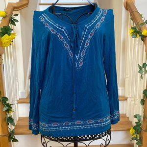 ✨🌸 Urban Coco Teal BoHo Long Sleeved Top Tunic✨